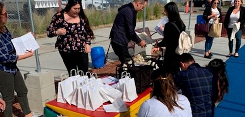 People buying from Street Vendors